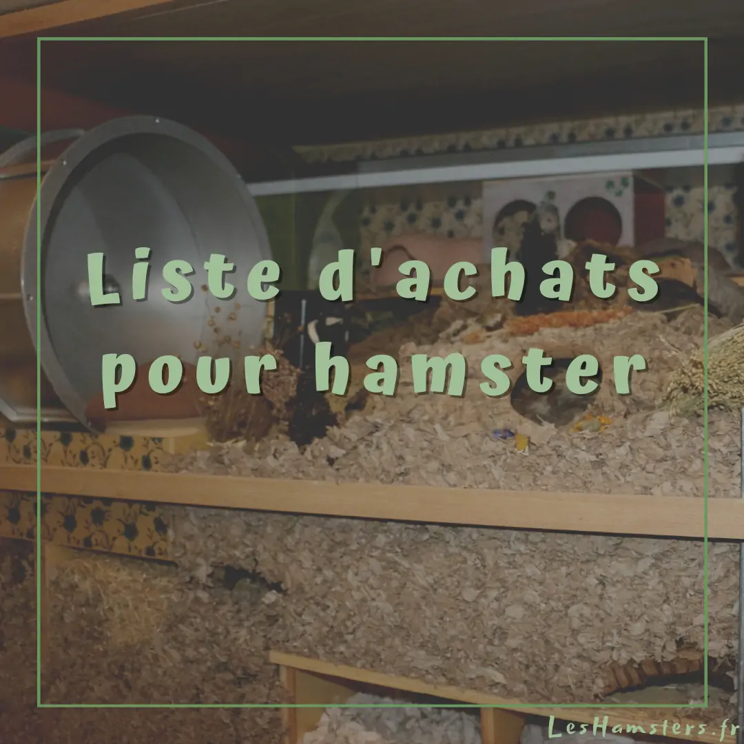 Liste d’achats pour hamster